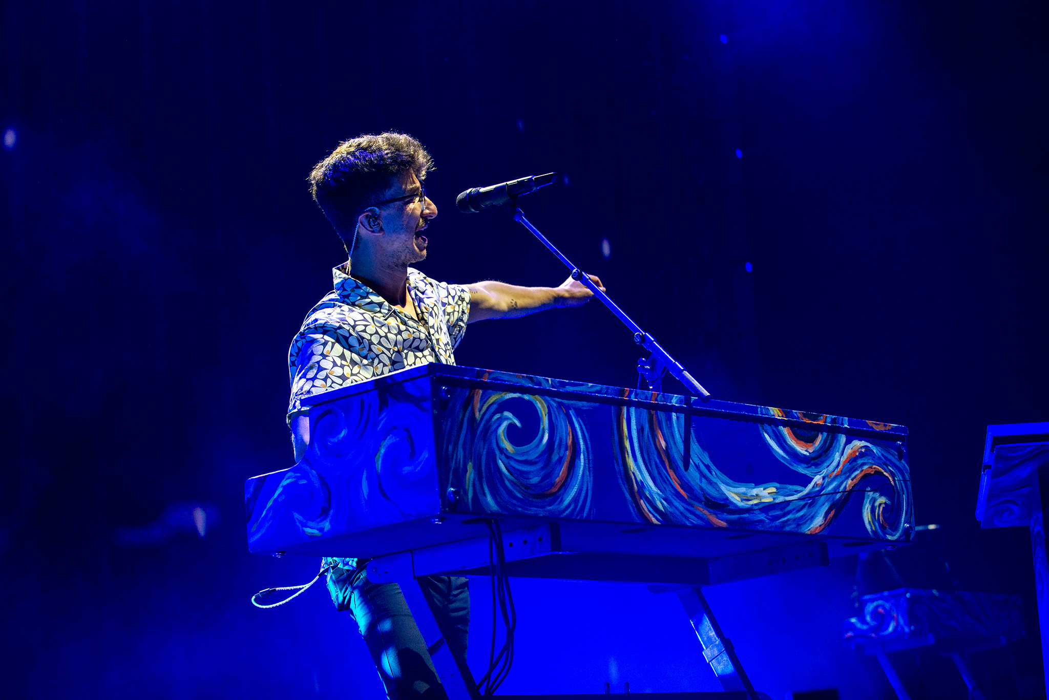 AJR performing at Merriweather Post Pavilion - August 10, 2025